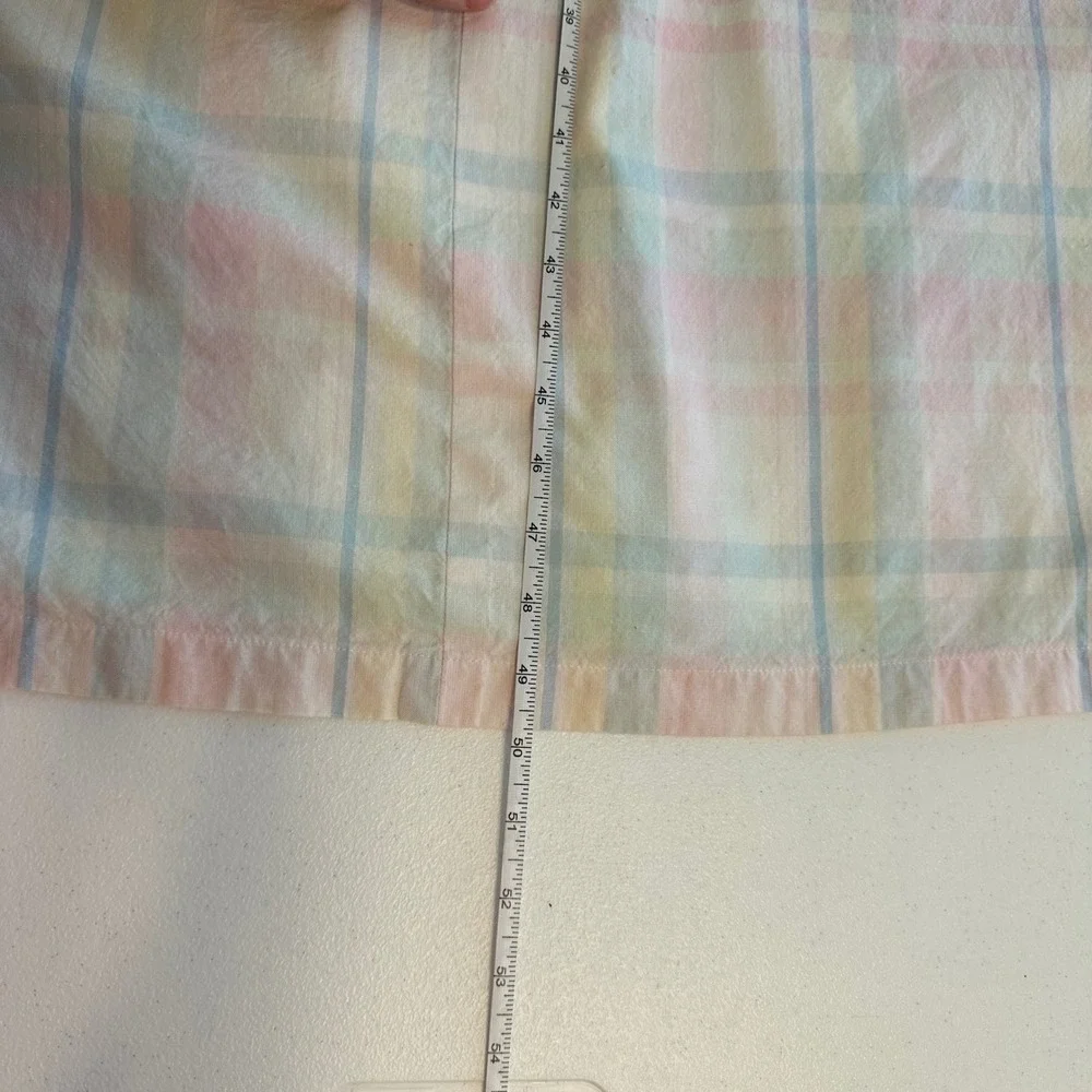 Miss Elaine At Home Pastel Plaid Cotton House Dress Lounger READ